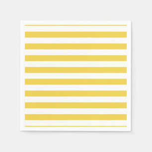 Guardanapo De Papel Teste padrão amarelo e branco da listra