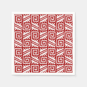 Guardanapo De Papel Teste padrão asteca de Ikat - obscuridade -