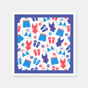 Guardanapo De Papel Teste padrão azul branco vermelho do roupa de