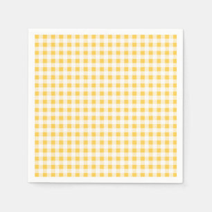 Guardanapo De Papel Teste padrão branco amarelo do guingão, seu