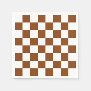 Guardanapo De Papel Teste padrão castanho chocolate e branco do