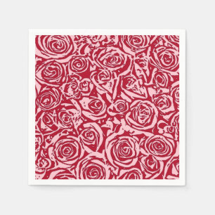 Guardanapo De Papel Teste padrão cor-de-rosa do abstrato moderno, ros