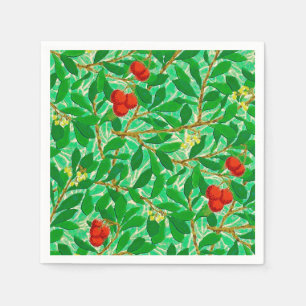 Guardanapo De Papel Teste padrão da árvore de William Morris Lychee,
