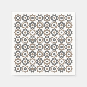 Guardanapo De Papel Teste padrão de bloqueio das engrenagens