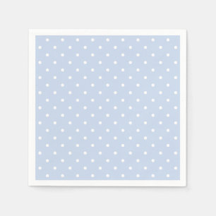 Guardanapo De Papel Teste padrão de bolinhas branco azul Pastel