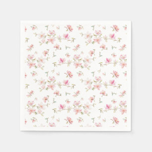 Guardanapo De Papel Teste padrão de flor cor-de-rosa macio da aguarel
