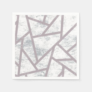 Guardanapo De Papel Teste padrão de mosaico cinzento pálido