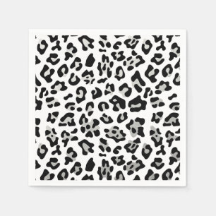 Guardanapo De Papel Teste padrão do impressão do leopardo do preto d