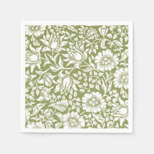 Guardanapo De Papel Teste padrão do verde do Mallow de William Morris