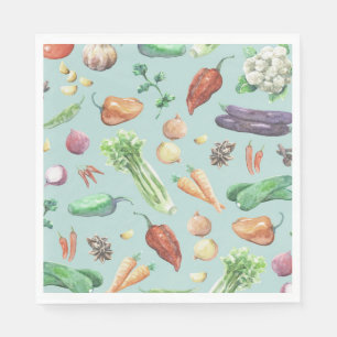 Guardanapo De Papel Teste padrão dos vegetarianos & das especiarias d