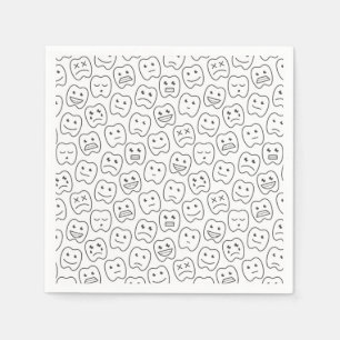Guardanapo De Papel Teste padrão feliz dos dentes