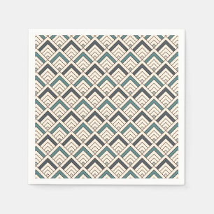 Guardanapo De Papel Teste padrão geométrico da cerceta