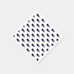 Guardanapo De Papel Teste padrão pequeno bonito da baleia de azuis