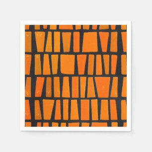 Guardanapo De Papel Teste padrão tribal da laranja e do africano negr