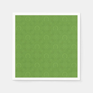 Guardanapo De Papel Teste padrão verde afortunado dos ícones