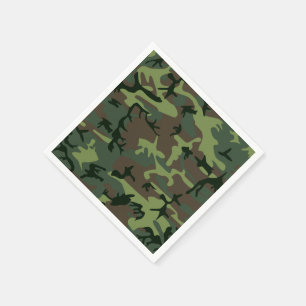 Guardanapo De Papel Teste padrão verde de Camo Brown da camuflagem