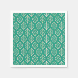 Guardanapo De Papel Teste padrão verde estilizado da folha