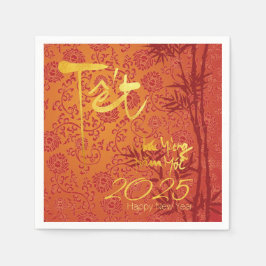 Guardanapo De Papel Têt vietnamita Dourado personalizado Ano decorado 