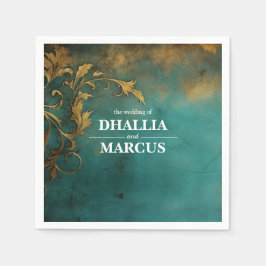 Guardanapo De Papel Teto Floral gótico E Dourado