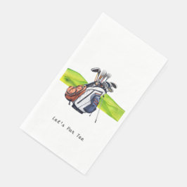 Guardanapo De Papel Teto Par de Vamos Golfer para Festa