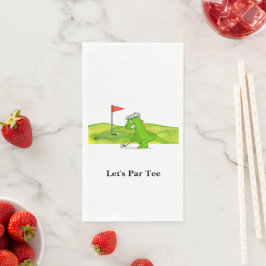 Guardanapo De Papel Teto Par de Vamos Golfer para Festa