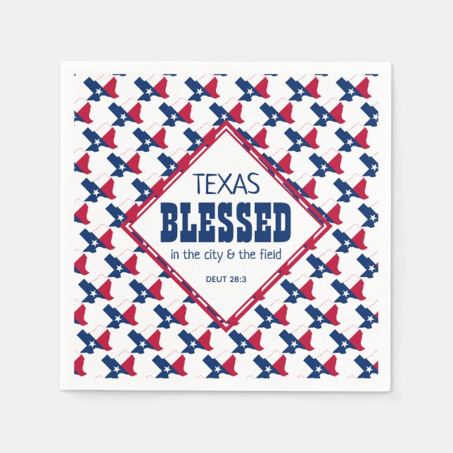 Guardanapo De Papel TEXAS BLESSED Independence Christian Party Paper (Frente)