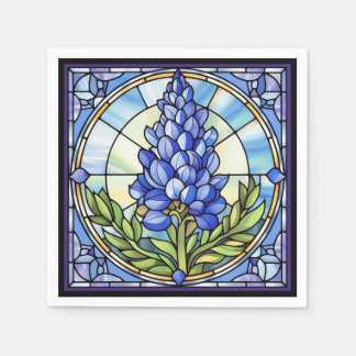 Guardanapo De Papel Texas Bluebonnet StainGlass