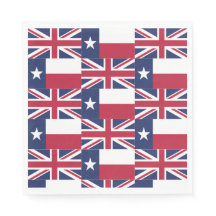 Texas Flag Union Jack Flag Paper Napkins