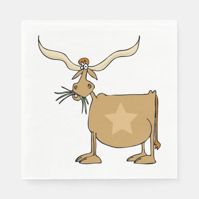 Guardanapo De Papel Texas Longhorn Cow (Frente)