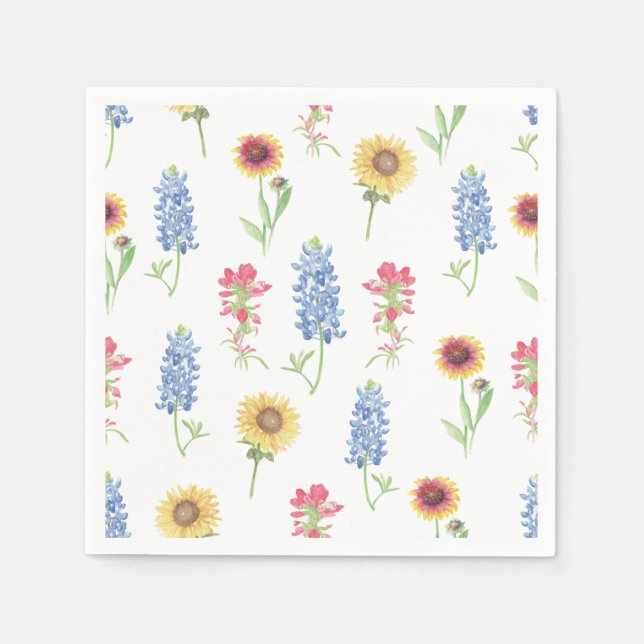 Guardanapo De Papel Texas Wildflower Pattern (Frente)