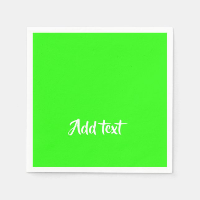 Guardanapo De Papel Texto brilhante de texto personalizado (Frente)