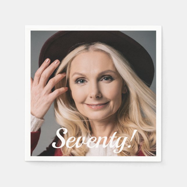 Guardanapo De Papel texto da mulher do roteiro de 70 (Frente)