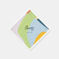 texto de arte abstrata em bloco de cor Cheers