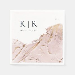 Guardanapo De Papel Texto de rosa de ouro moderno Papel Napkins