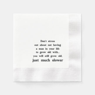 Guardanapo De Papel Texto engraçado sobre mulheres e homens.
