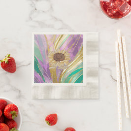 Guardanapo De Papel Texto Metálico Papel Girassol Cozido Coco