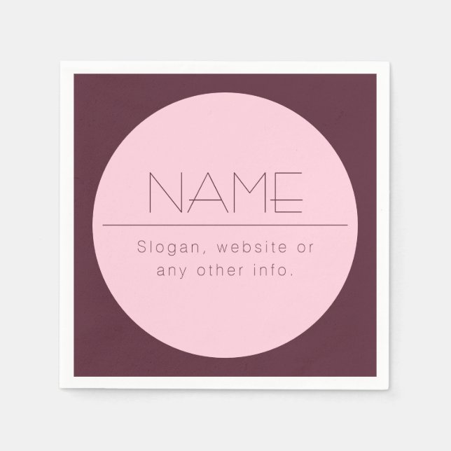 Guardanapo De Papel Texto moderno personalizável com limite (Frente)