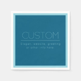 Guardanapo De Papel Texto Moderno Personalizável | Oceano e Robin - Az