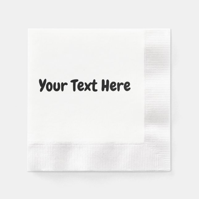 Guardanapo De Papel Texto Personalizado (Frente)