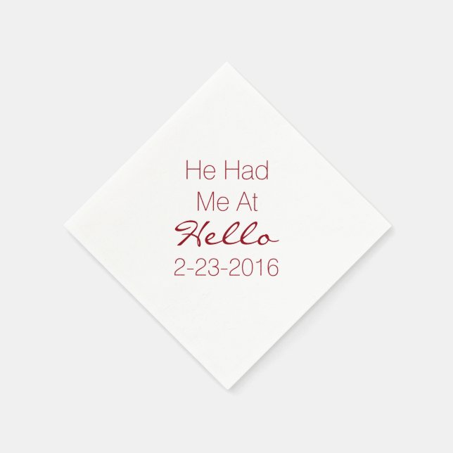 Guardanapo De Papel Texto Personalizado Casamento Cocktail Napkin (Canto)