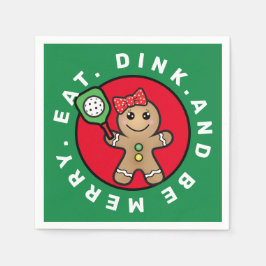 Guardanapo De Papel Texto personalizado da garota do Pickleball Ginger