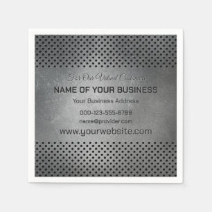Guardanapo De Papel Texto personalizado Faux Metal