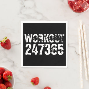 Guardanapo De Papel Texto vestido e arranhado Workout 247365 branco