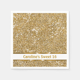Guardanapo De Papel Textura brilhante amarela Ouro fina 16 Doce