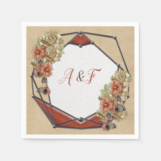 Guardanapo De Papel Textura de couro e suede Art Napkins (Frente)