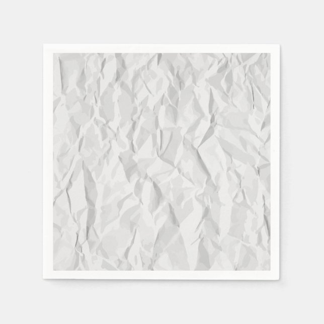 Guardanapo De Papel Textura de papel branco amassado (Frente)