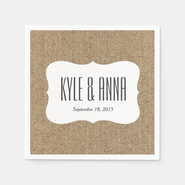 Guardanapo De Papel Textura do Tecido de Burlap Russo com Torneira de  (Frente)