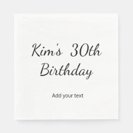 Guardanapo De Papel textura simples e mínima de caligrafia feliz de an