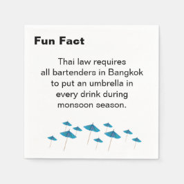 Guardanapo De Papel Thai Monsoon Umbrella Fun Fact Cocktail