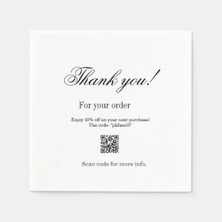 Guardanapo De Papel Thank you for purchase pink family business detail